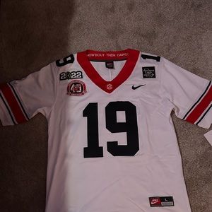 White UGA Brock Bowers Jersey Mens Large